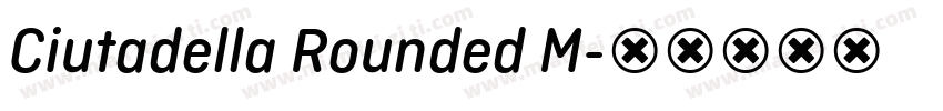 Ciutadella Rounded M字体转换